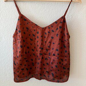 7DAYWKND Brown Polka Dot Tank Top  (One Size)
